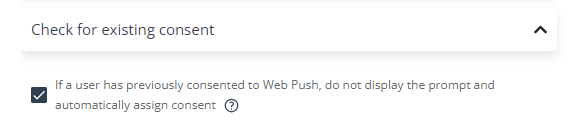 web push check for existing consent