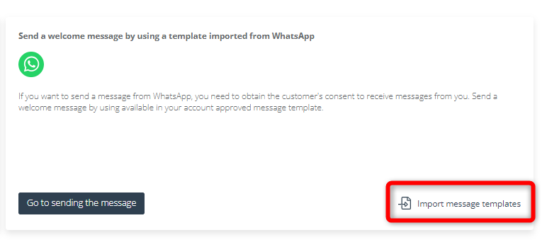import message template