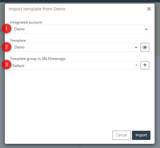 import template without placeholders