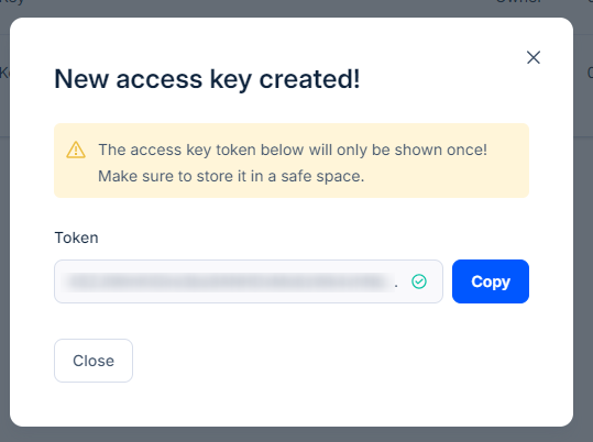 api key created